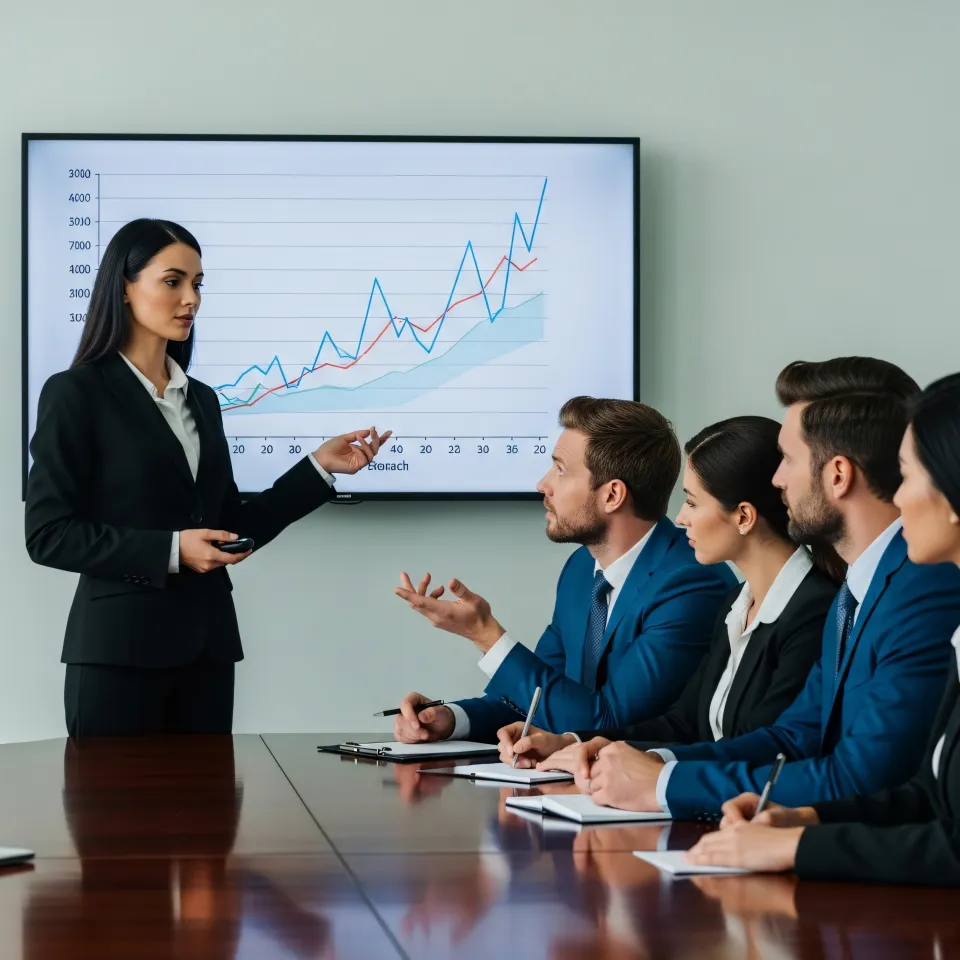 Asesor y cliente analizando informe financiero